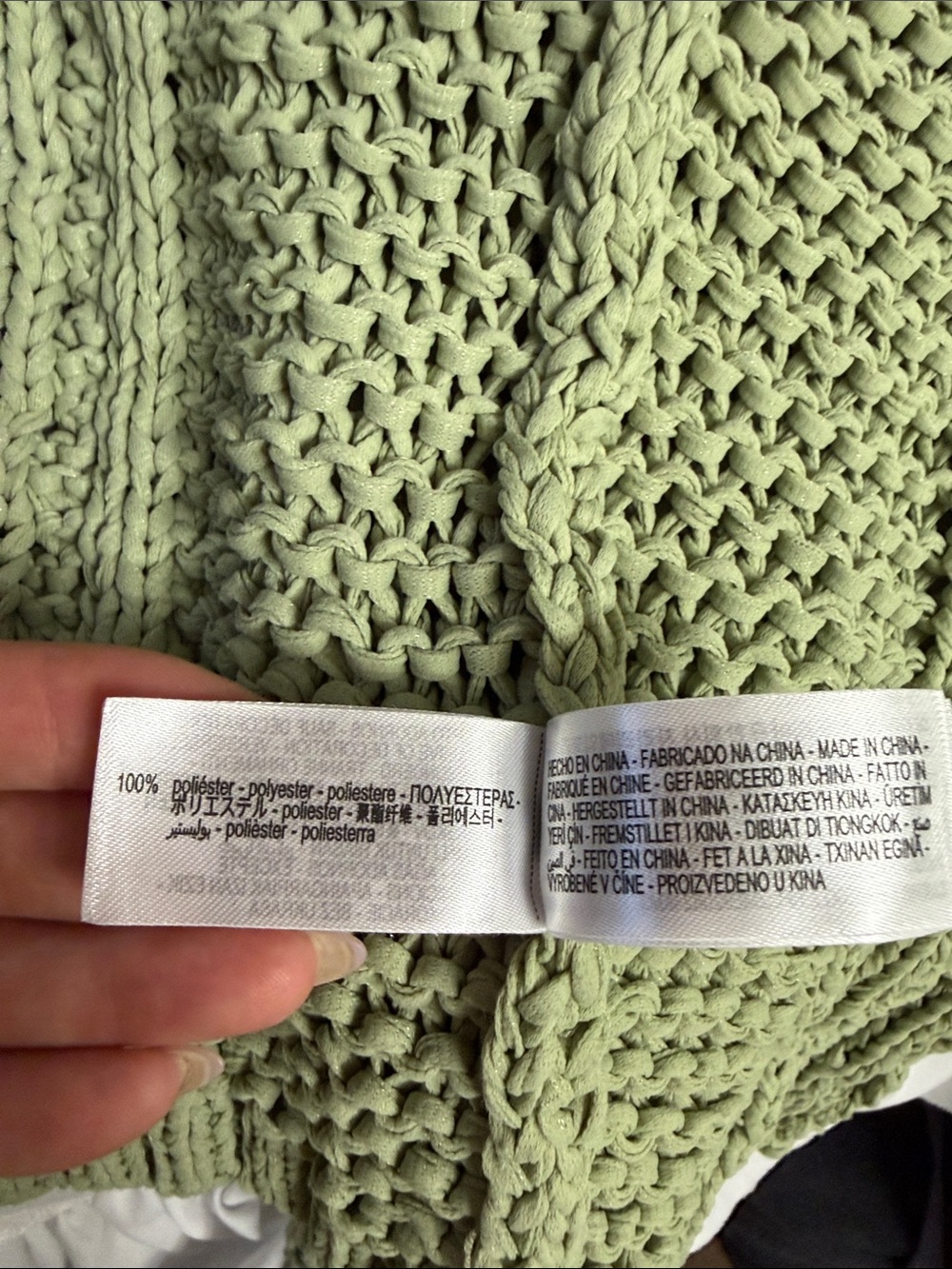 Zara Light Sage Green Cable Knit Cropped Cardigan - Picture 12 of 12